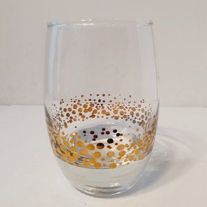 Baileys Irish Creme Gold Dots BB Etched Logo 8 oz Glass